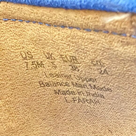 NIB Franco Sarto 7.5M Farah Blue Suede Chain Loafer Flats - Picture 11 of 13